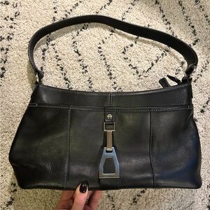 Etienne Aigner Black Leather Shoulder Bag